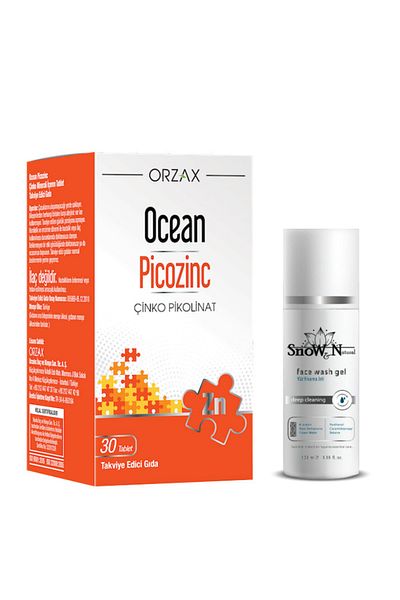 Ocean Picozinc (Zinc - Zinc Picolinate) 15Mg 30 Tablets + 100ml Facial Cleansing Gel Gift