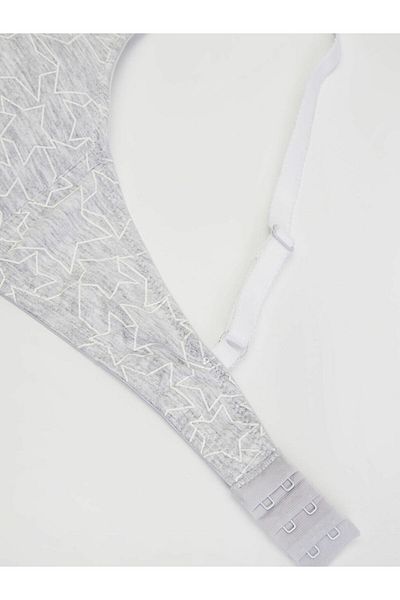 DEEP SECRET Women's Gray Star Printed Covered First Bra