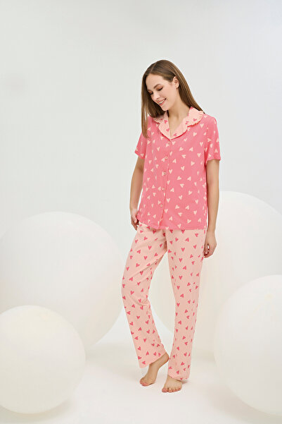 Sevim 16394 KADIN DÜĞMELİ PİJAMA TAKIM