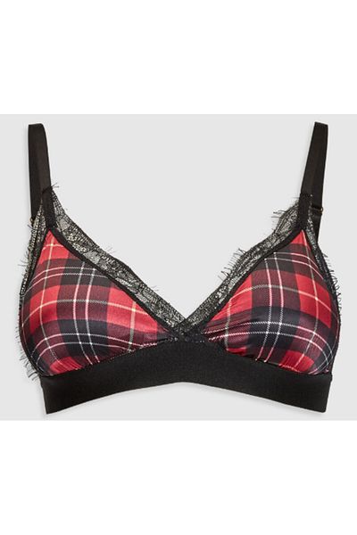 DEEP SECRET Satin Plaid Bralet Ds200036br