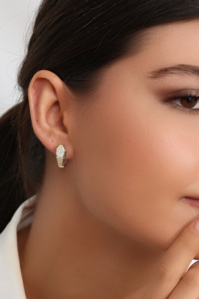 Gümüş Vadisi Kadın 925 Ayar Gümüş Zirkon Taşlı Küpe