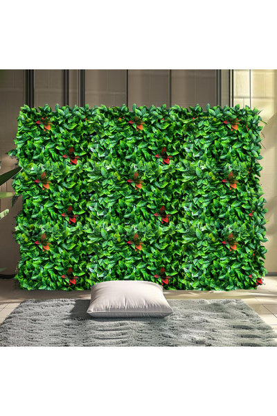 Sevenwoven Dekoratif Yapay Çiçek – 60*40 cm (Yeşil-Kırmızı)