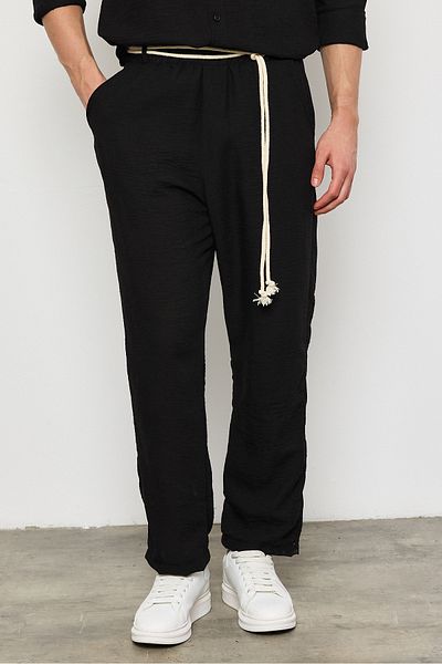 Weyeze Rope Detailed Woven Trousers Ag-Y23098Lns