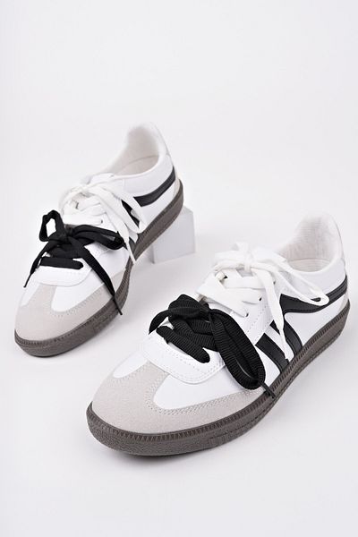 MUGGO Pantofi sport retro cu șireturi duble casual pentru femei