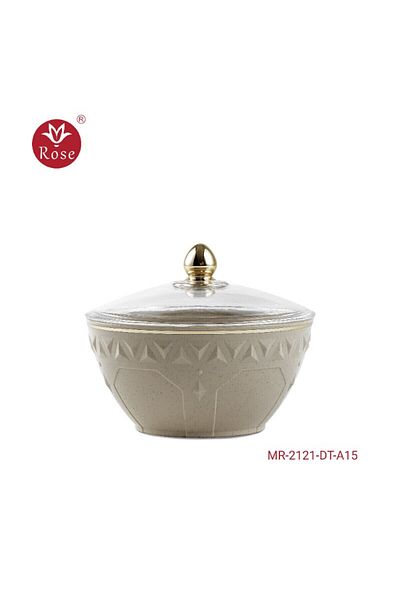 Rose Mr-2121-Date bowl with rose lid (7*14) cm