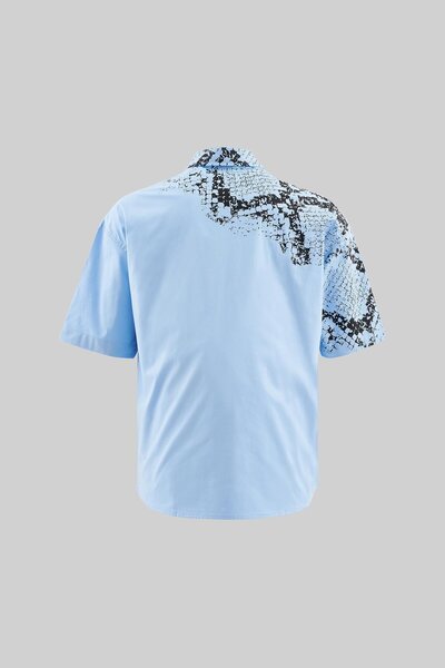 Machinist Ανδρικό πουκάμισο με Animal printed Baby Blue