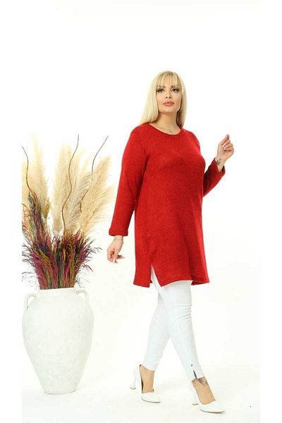 LİKRA Women's Plus Size Knitwear Tunic