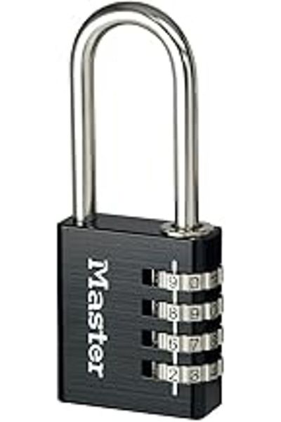 STOREMAX Black Master Lock - 40 mm Aluminum Padlock Combination Lock
