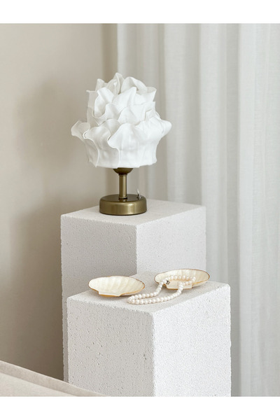 Maison Avf Beyaz Eva Kuğu Anemon Tasarım Kablosuz Masa Lambası - Alt Eskitme ...