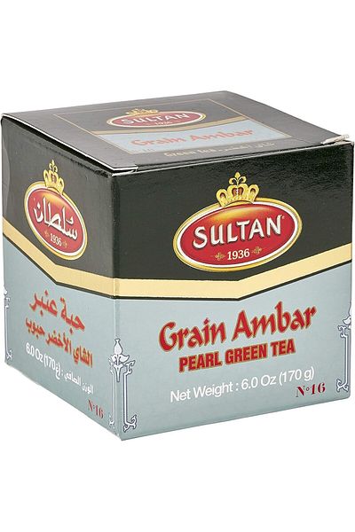Sultan Moroccan Green Ambar Pearl Green Tea, Organic Herbal Teas 170g