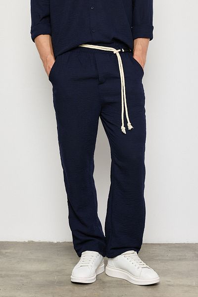 Weyeze Rope Detailed Woven Trousers Ag-Y23098Lns