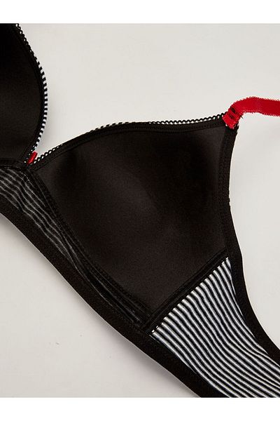 DEEP SECRET Black-black and White Striped 2-Piece Bra Ds200022fb-2