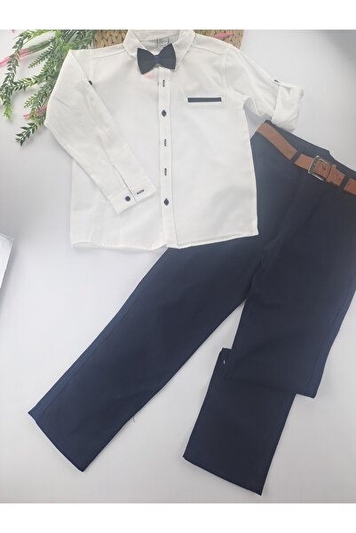 Butik Хлопчачий комплект сорочка, штани, бабочка, ремінь, 4 предмети, преміум...