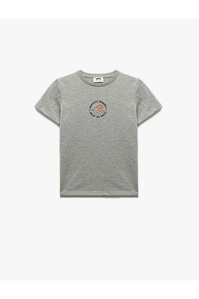 Koton Printed Crew Neck Short Sleeve T-Shirt