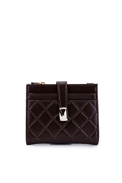 minebag Women's Faux Leather Wallet - Bitter Brown Mn102
