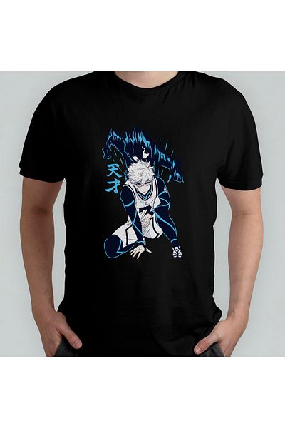 Pixxa Μπλουζάκι Unisex 100% Cotton Blue Lock Crew Neck Model 3