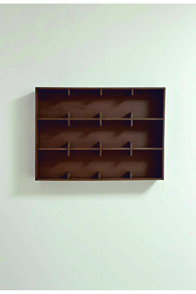 Renklendir Hayatını Fincan - Kupa Rafı Ceviz Boyalı Mdf 40 Cm X 56 Cm Dekoratif