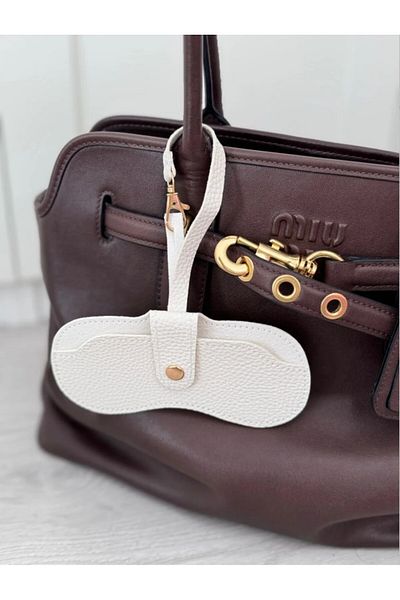 CHARMLUCKY White Glasses Container Charm Bag Accessory
