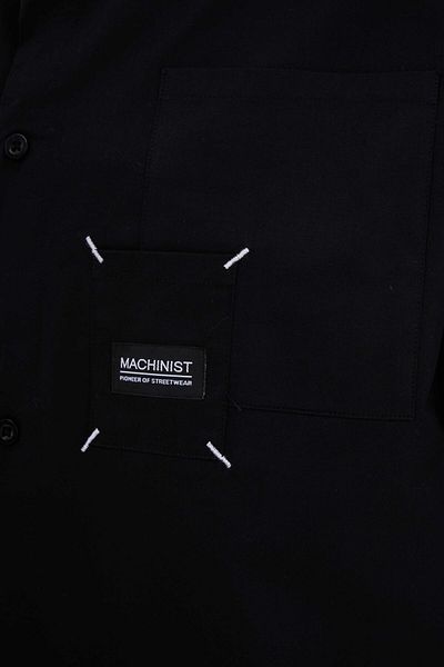 Machinist Men's Labeled and Technical Stitched Black Shirt