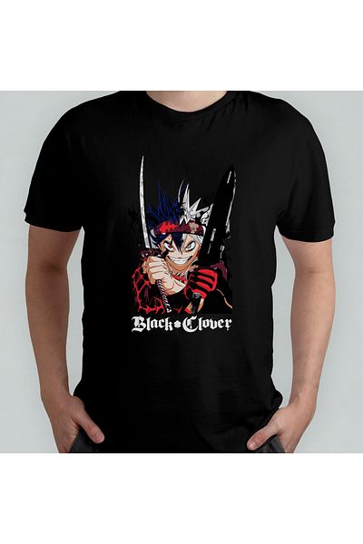 Pixxa Μπλουζάκι με λαιμόκοψη μοντέλο 8 Unisex 100% βαμβάκι μαύρο τριφύλλι Asta