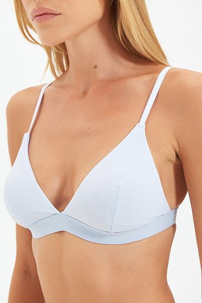 DEEP SECRET Ανοιχτό μπλε φαρδύ ελαστικό Bralet