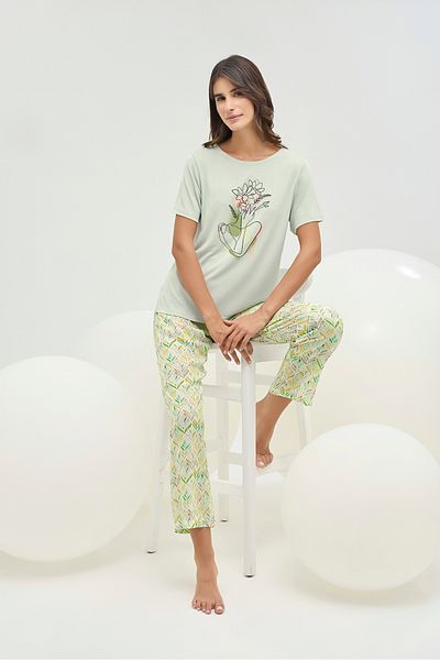 Sevim 16553 Women's Printed Pajama Set