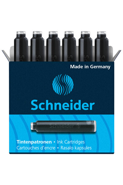 SCHNEIDER Dolma Kalem Kartuşu 6'lı Set Siyah / 6601