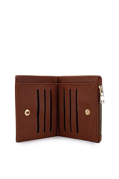 minebag Faux Leather Women's Wallet Brown Mn108