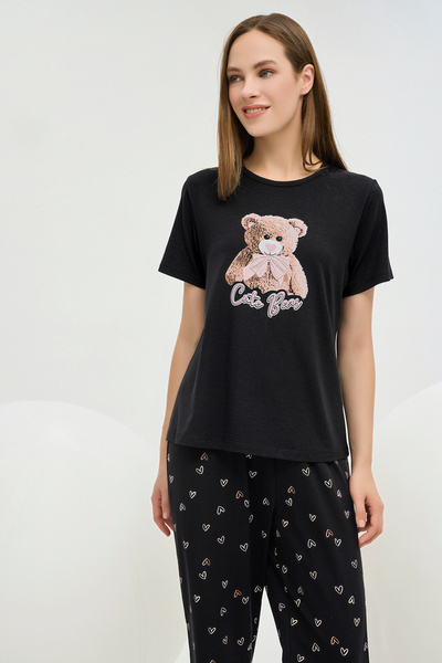 Sevim 16529 Women's Printed Pajama Set