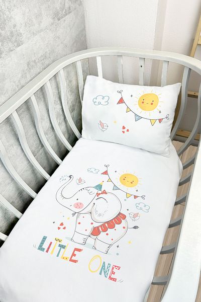 Messido Cotton Satin Printed Patterned Crib Duvet Cover Set 60X100 cm - Msd-200