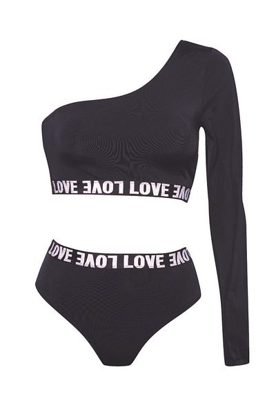 DEEP BEACH Women's Single Sleeve Bikini Set Db200512bt