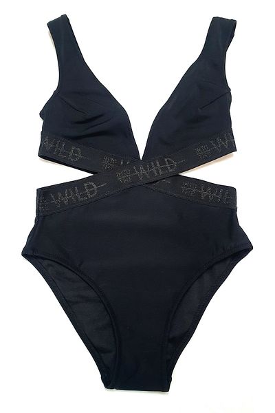 DEEP BEACH Μαύρο φαρδύ ελαστικό ριγέ μαγιό (Db 200511 μα)