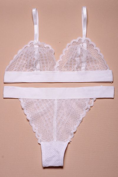 DEEP SECRET Σετ Bralet Full Lace Ecru Ds20095brt