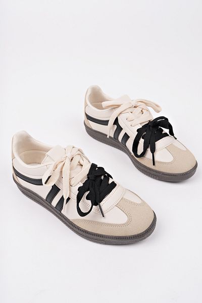 MUGGO Retro Double Lace-Up Casual Women's Sneaker Sports Shoes
