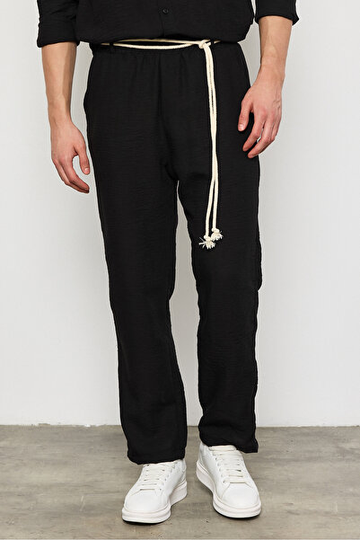Weyeze Rope Detailed Woven Trousers Ag-Y23098Lns
