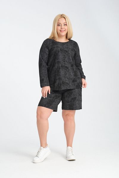 Dejabrew Jeans Oil Patterned Large Size Shorts A058-1