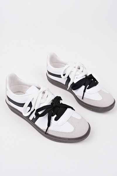 MUGGO Pantofi sport retro cu șireturi duble casual pentru femei