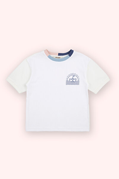 Panço Erkek Bebek Kısa Kollu Beyaz Tişört