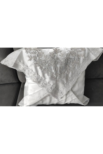 DİLEX Bohça Çeyizlik Bohça Gelin Bohçası Damat Bohçası Saten Piliseli Beyaz