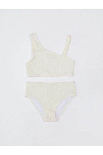 DEEP BEACH Textured Fabric Girl's Bikini Set