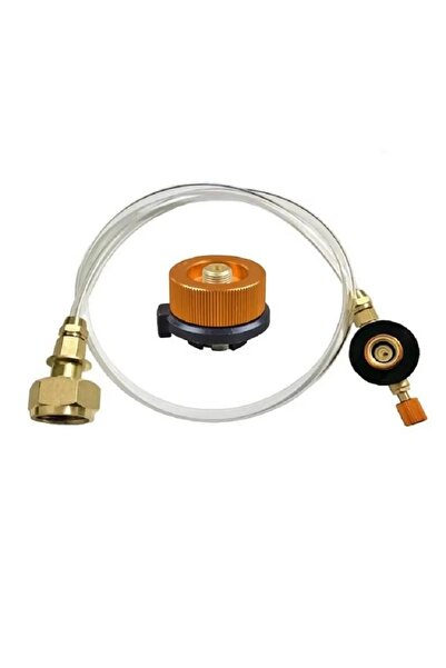 simply line Kamp Bütan Propan Gaz Kartuşu Dolum Aparatı Piknik Tüpünden Gaz Doldurma (DAR ÇEMBER) T MUSLUK