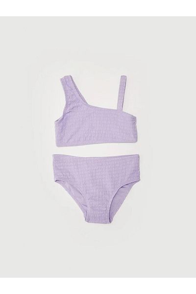 DEEP BEACH Textured Fabric Girl's Bikini Set