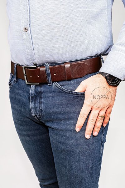 Noppa 3 Pieces of Real Buffalo Leather Men's Jeans Belt (Original Product) Set of 3