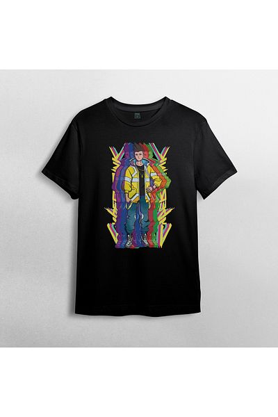 Pixxa Μπλουζάκι Cyberpunk Edgerunners Unisex 100% βαμβακερό με λαιμόκοψη μοντέλο 3