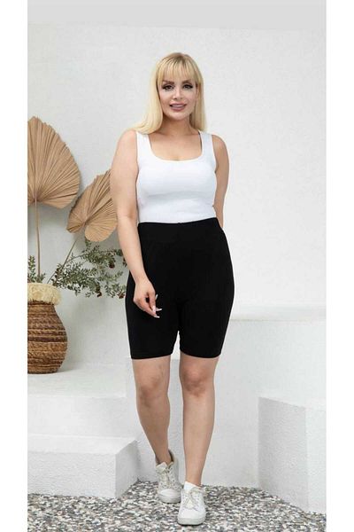 LİKRA Women's Plus Size High Waist Sports Viscose Leggings