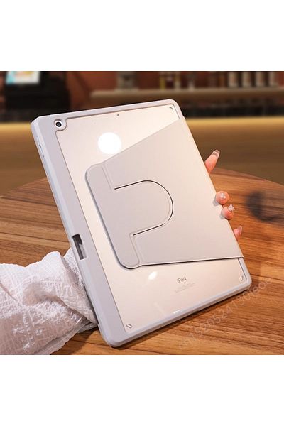 Choice جراب دوار لجهاز iPad 5 و6 و9.7 بوصة رمادي اللون لجهاز iPad 10.2 و7 و8 و9، مناسب لجهاز iPad A16 و11 و10th Generation