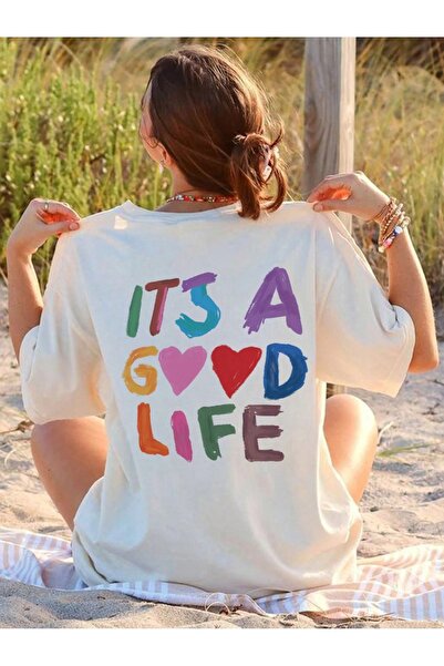 OVER HEAD Ženska majica It A Good Life Štampano Oversize kroj T-shirt