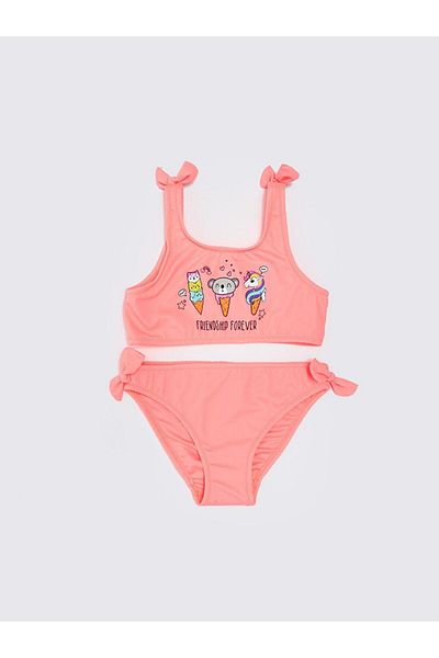 DEEP BEACH Girl's Bikini Suit with Bow