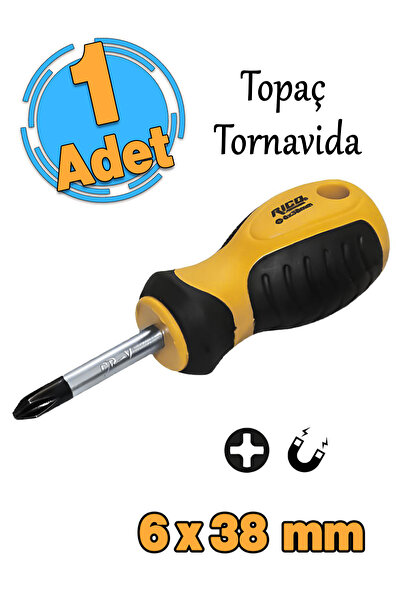 Rico Mıknatıslı Yıldız Uçlu Topaç Tornavida 6x38 mm Vida Sıkma Sökme Vidalama...