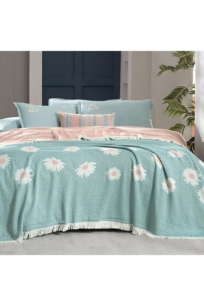 Sarev Berni Green Single 100% Cotton Yarn Dyed Pique Set